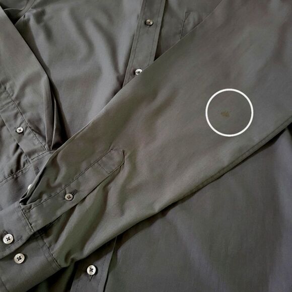 George Men's Charcoal Gray Long Sleeve Button-Down Shirt - Picture 13 of 13
